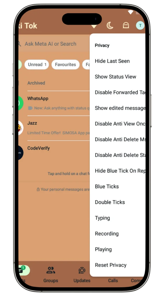 open app and chat with friends