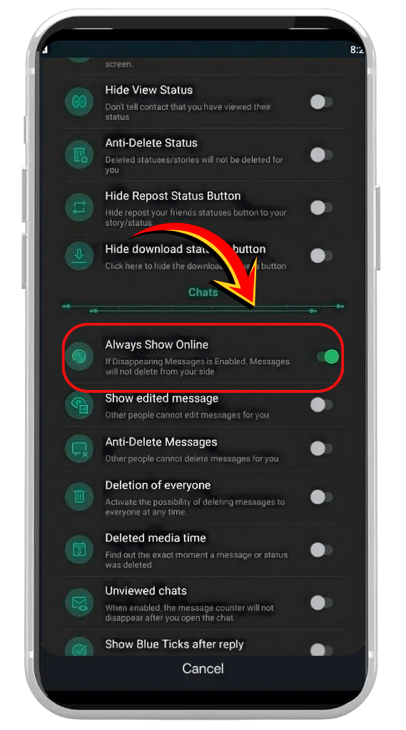 الظهور دائمًا على الإنترنت